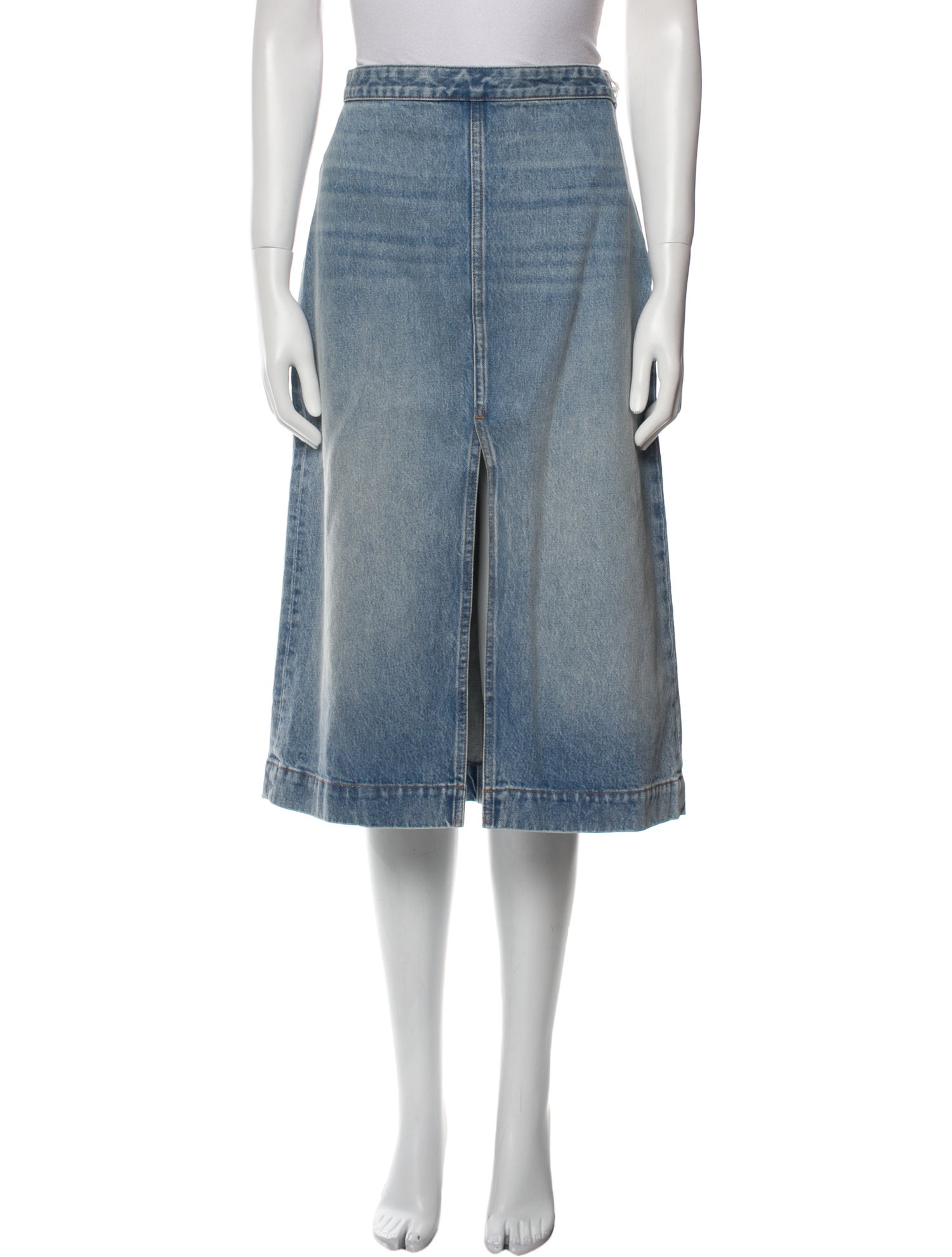 Khaite Distressed Accents Knee-Length Skirt w/ Tags