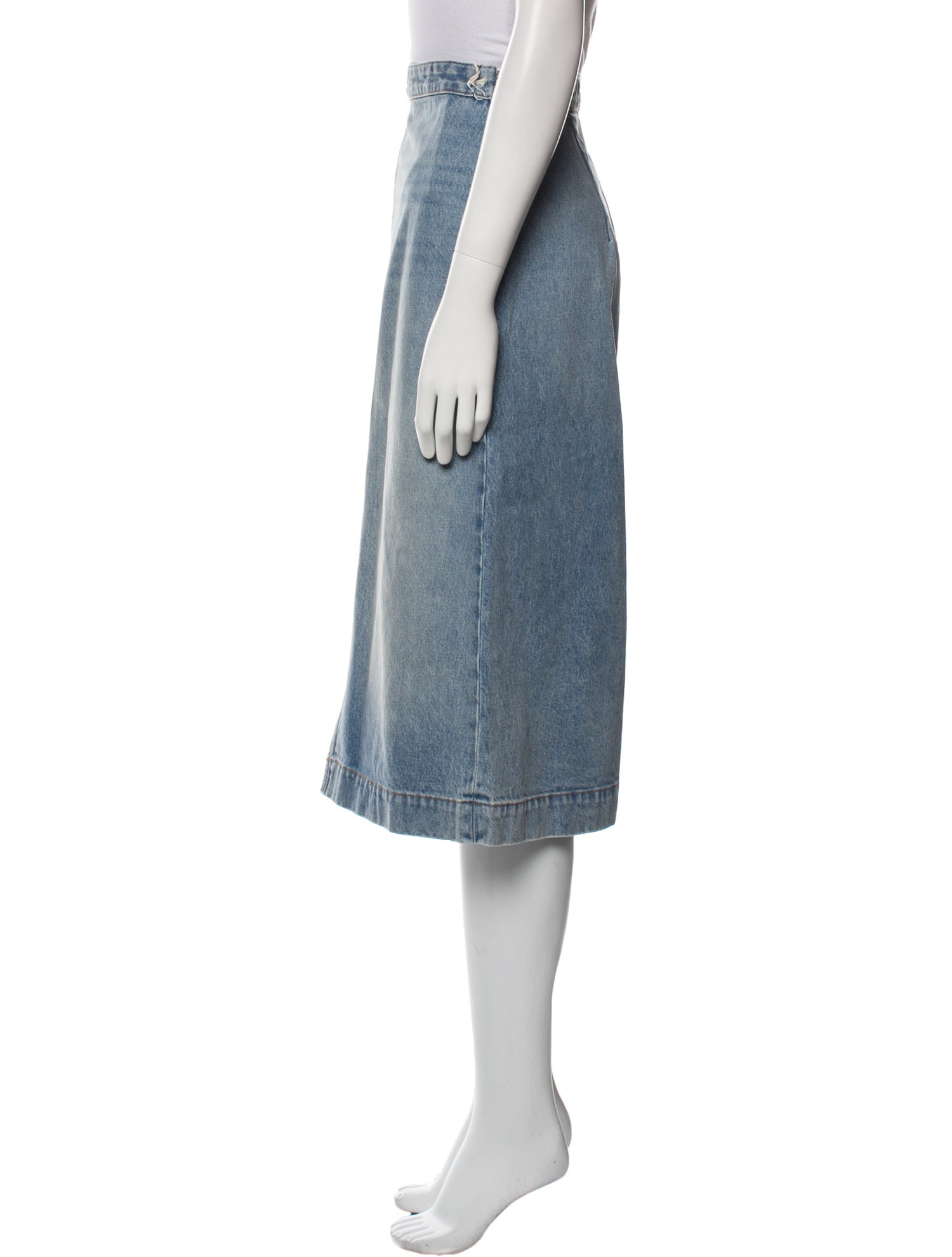 Khaite Distressed Accents Knee-Length Skirt w/ Tags