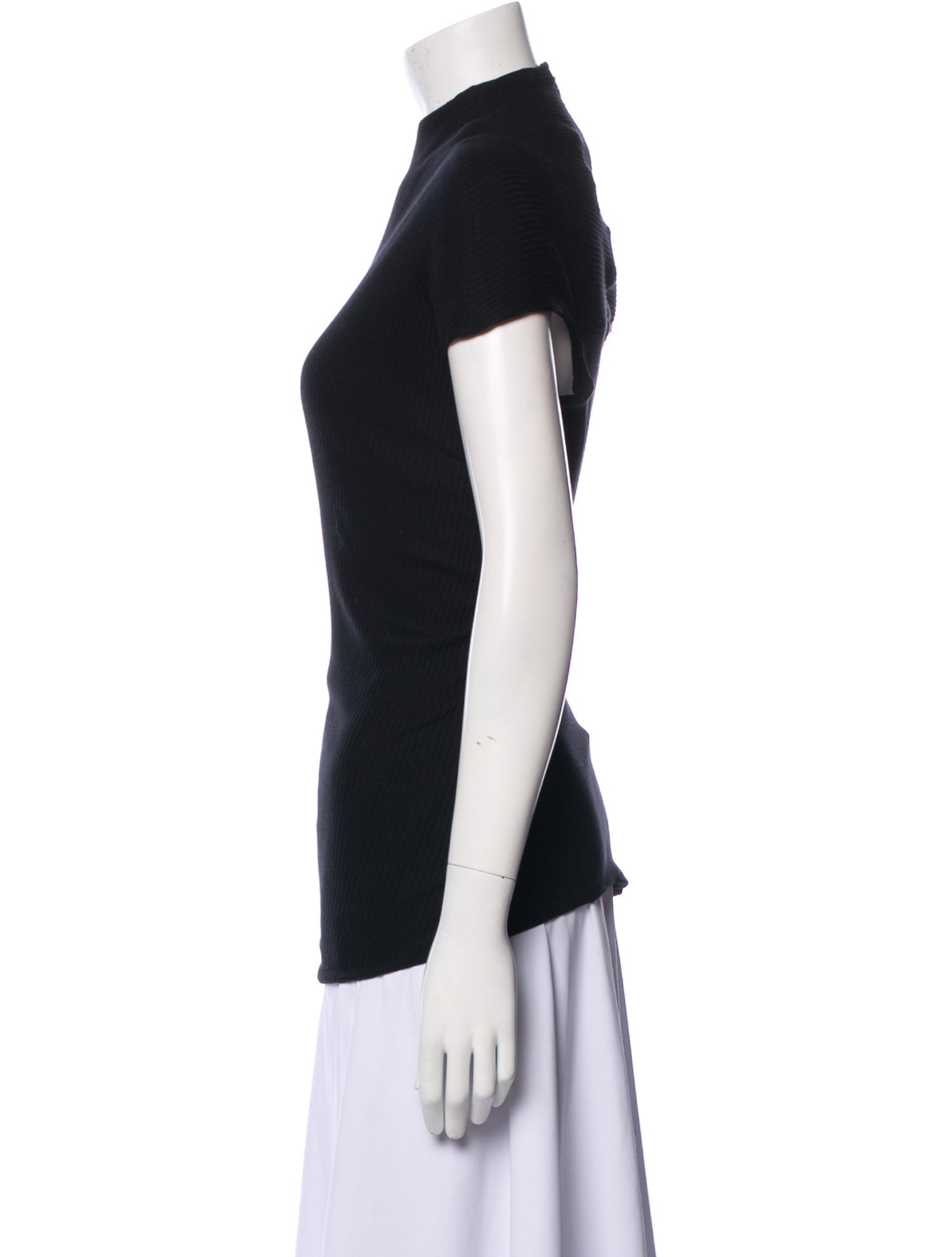 Khaite Mock Neck Short Sleeve T-Shirt