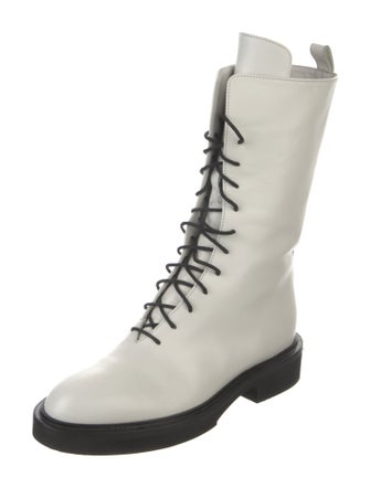 Khaite Leather Combat Boots