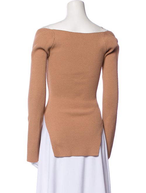 Khaite Square Neckline Long Sleeve Top
