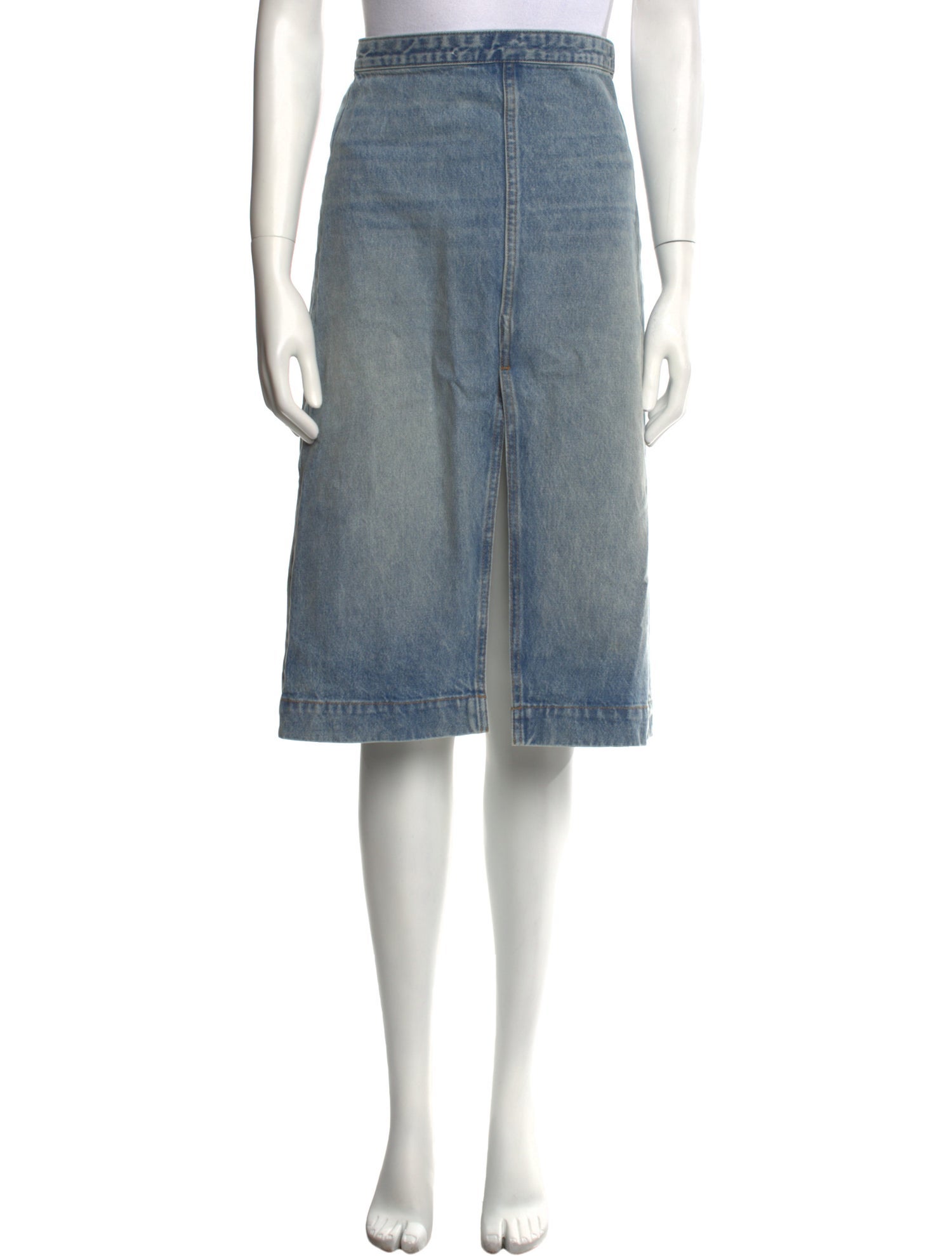 Khaite Distressed Accents Knee-Length Skirt