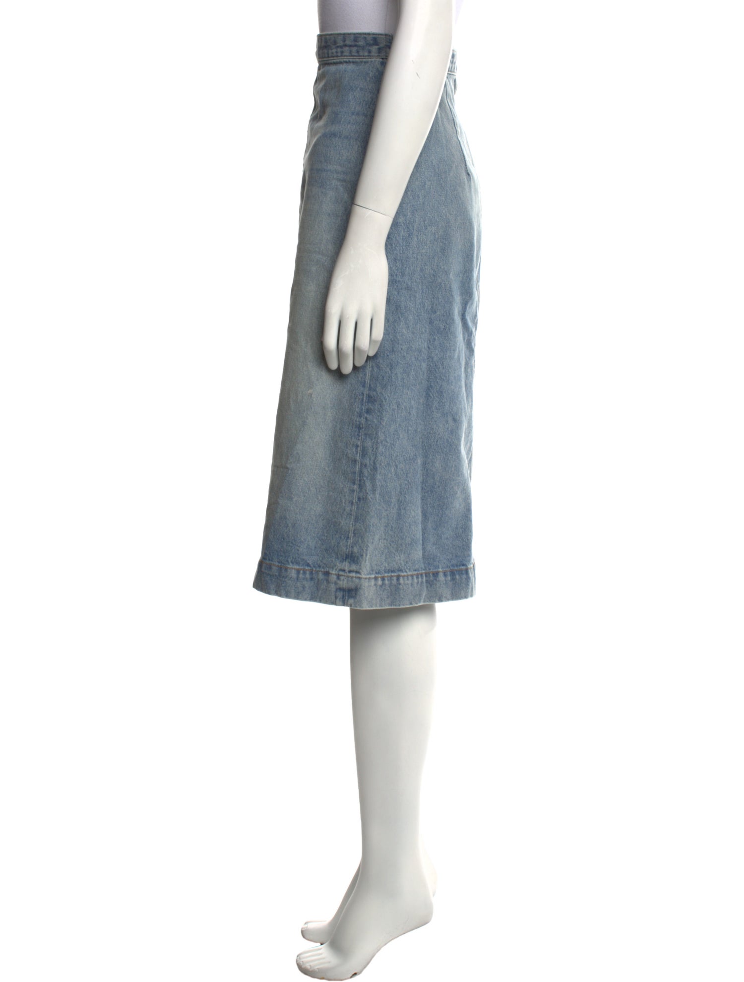 Khaite Distressed Accents Knee-Length Skirt