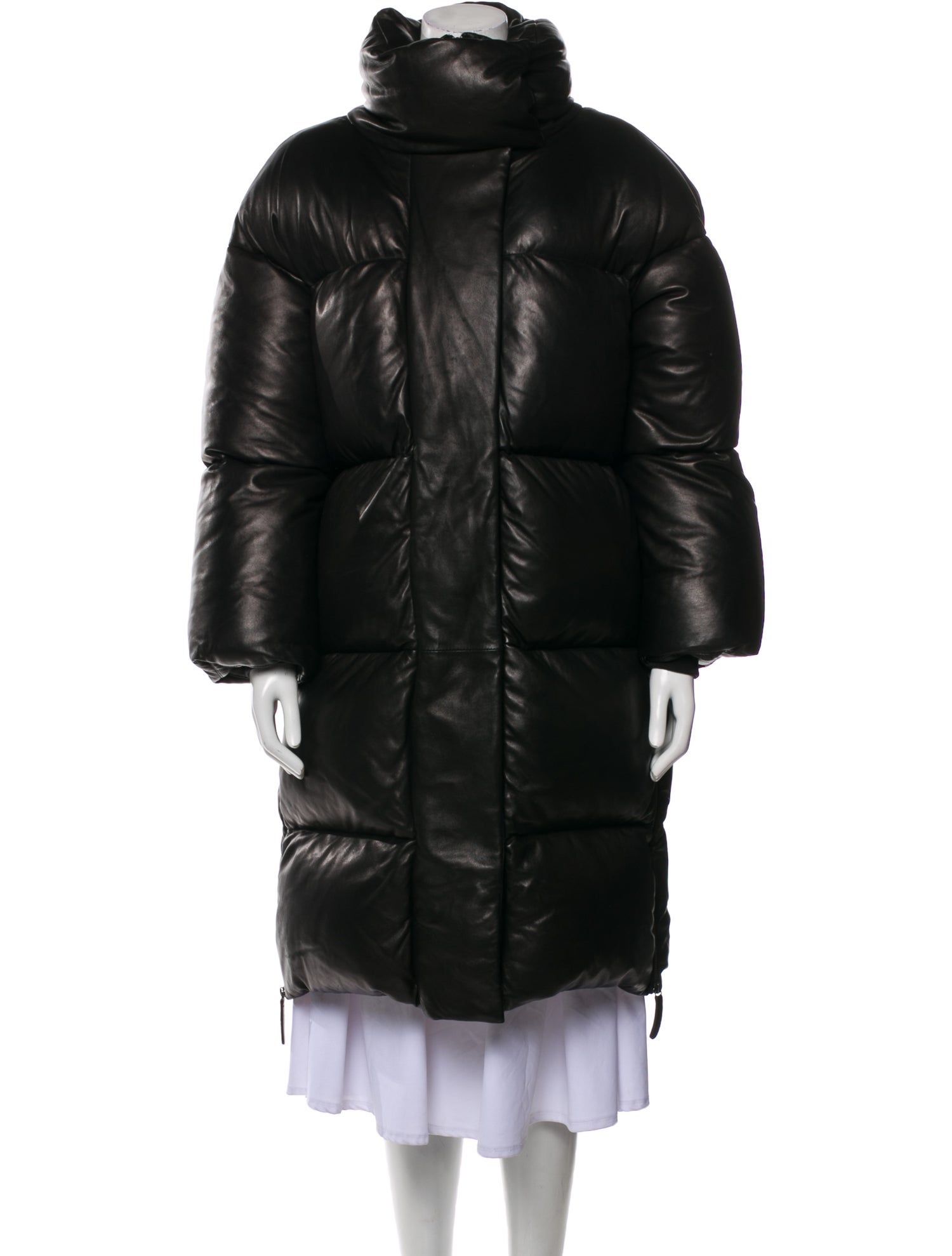 Khaite Lamb Leather Down Coat
