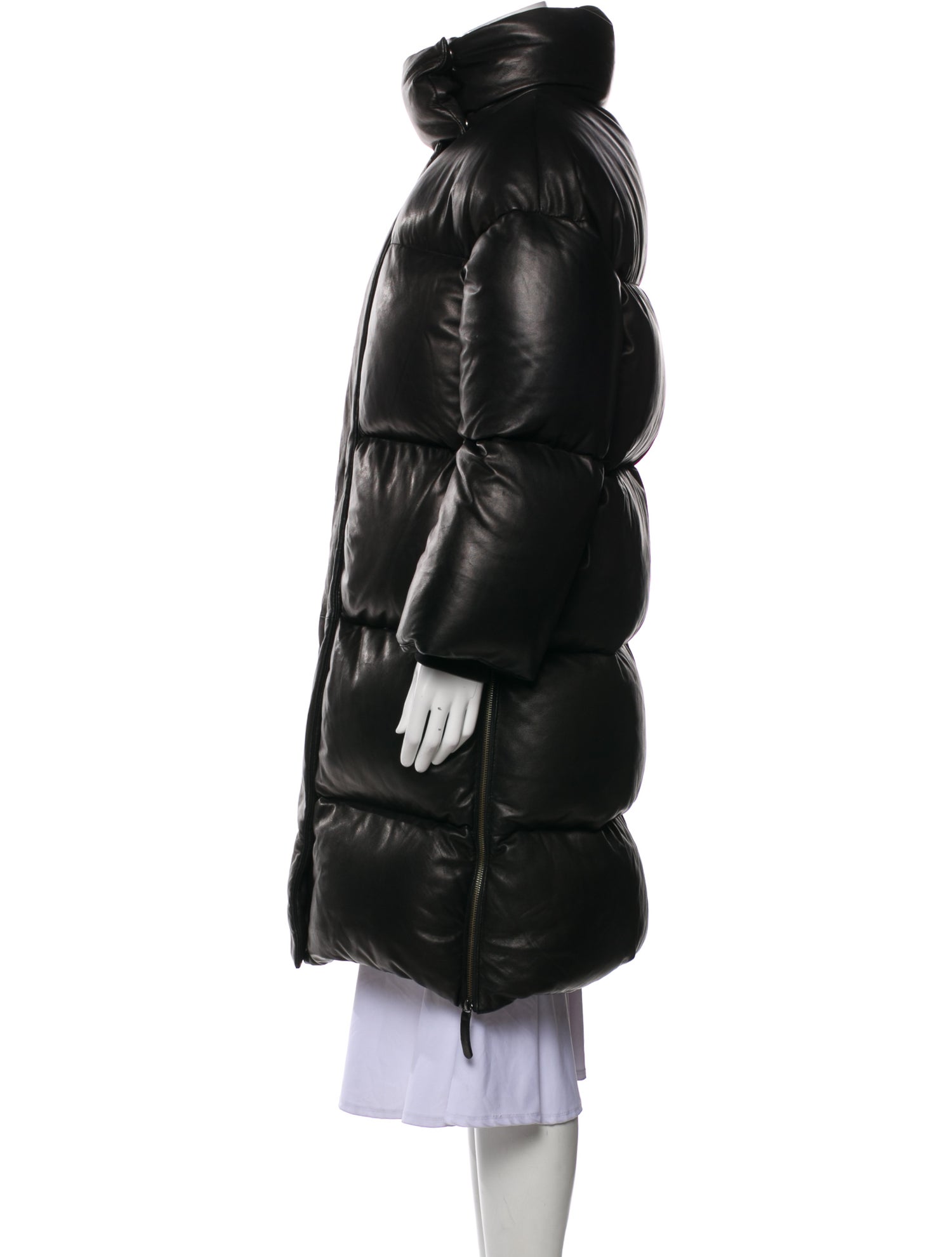 Khaite Lamb Leather Down Coat