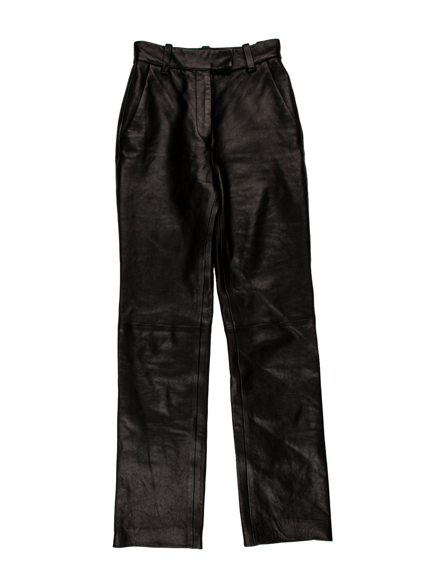 Khaite Leather Straight Leg Pants