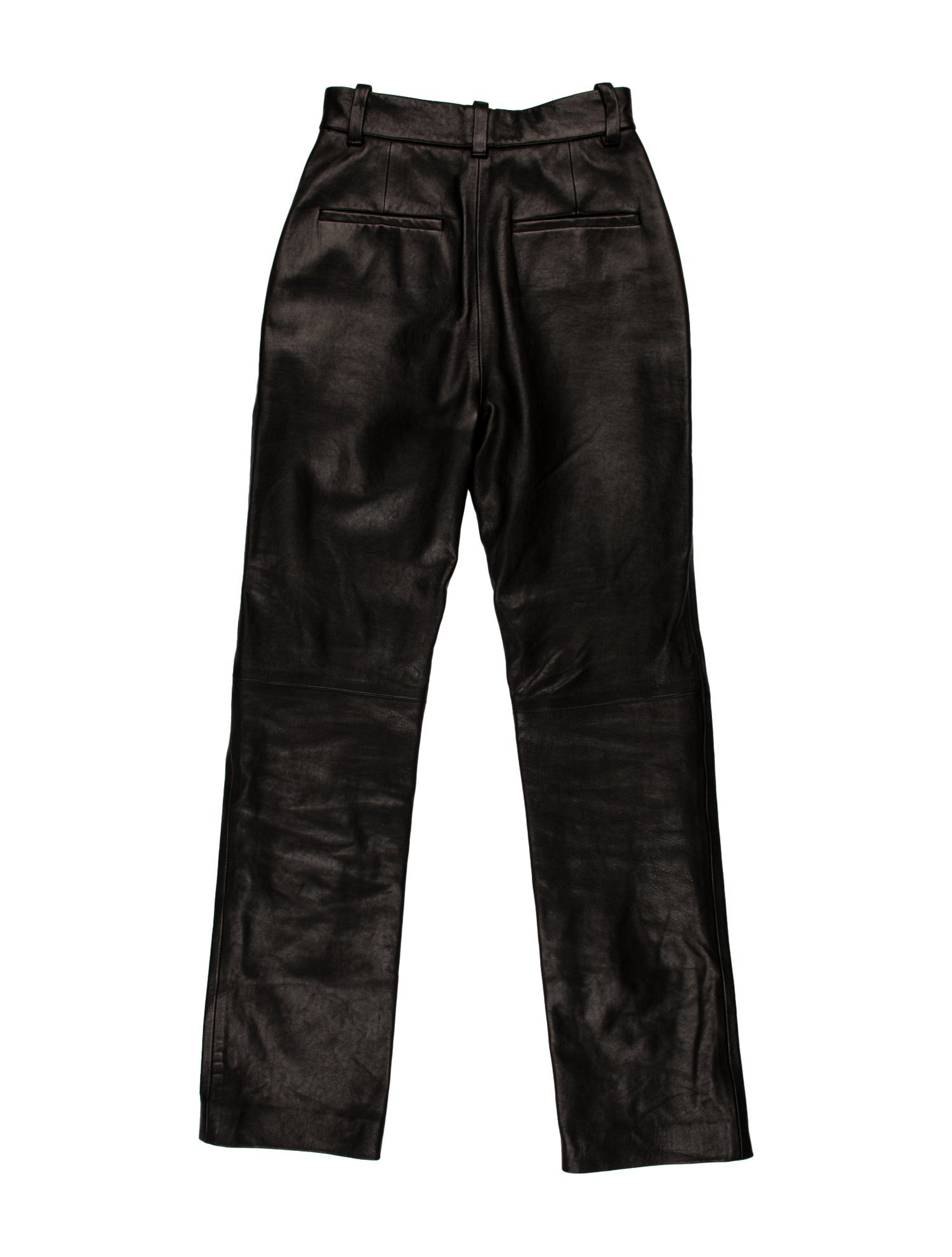Khaite Leather Straight Leg Pants