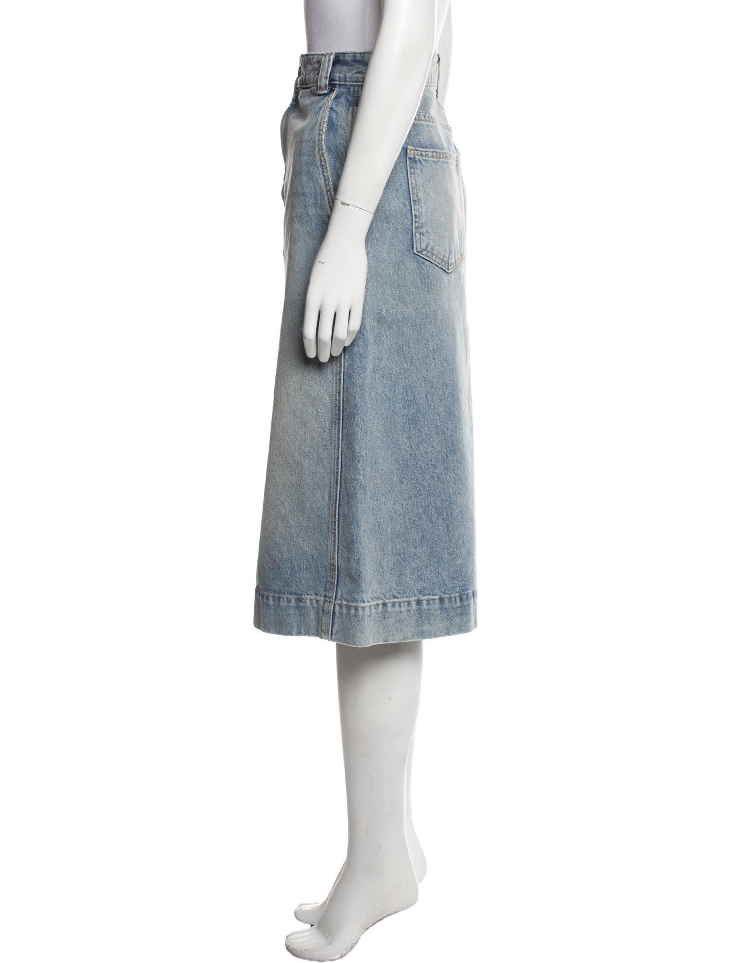 Khaite Embroidered Accent Midi Length Skirt