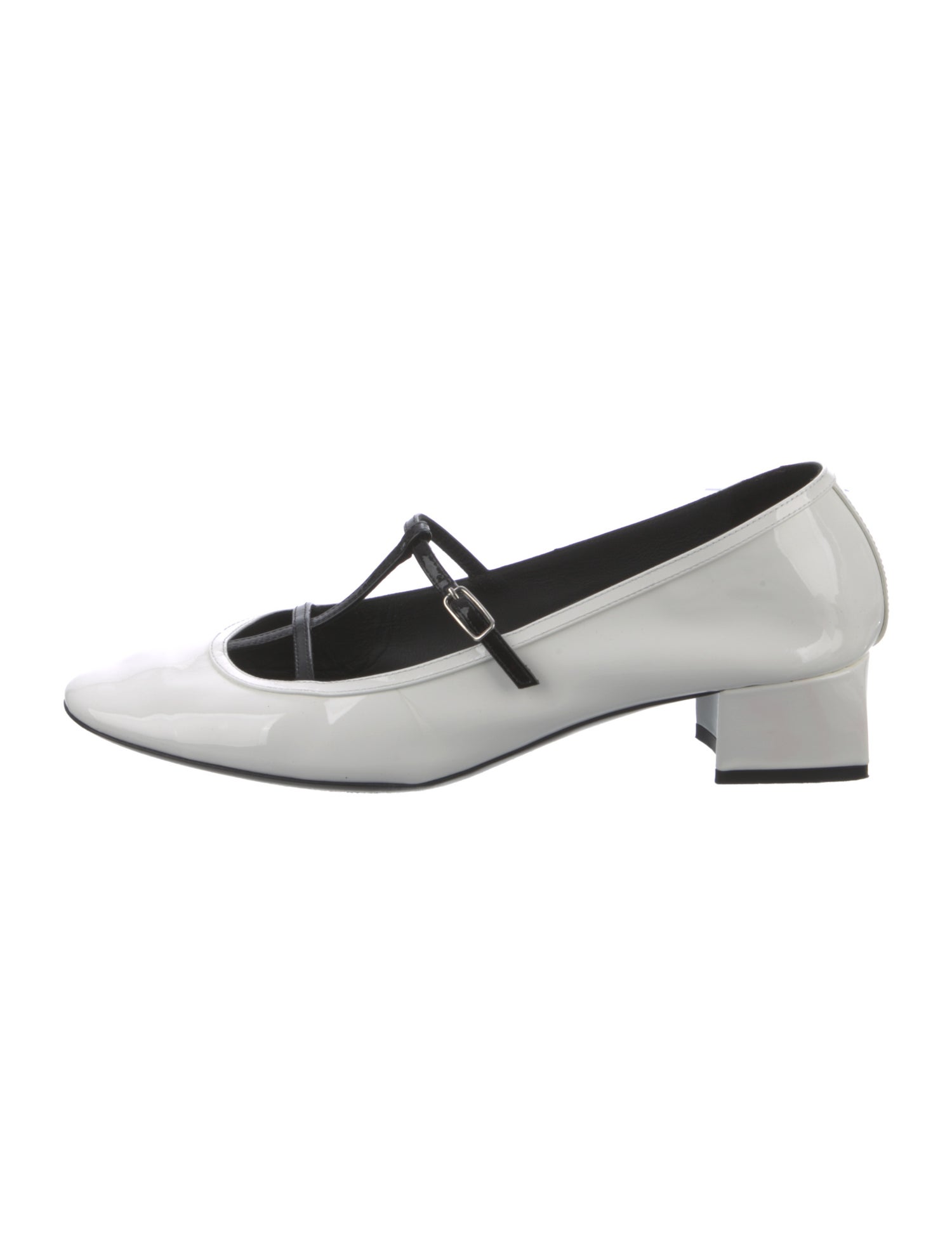 Khaite Patent Leather T-Strap Pumps