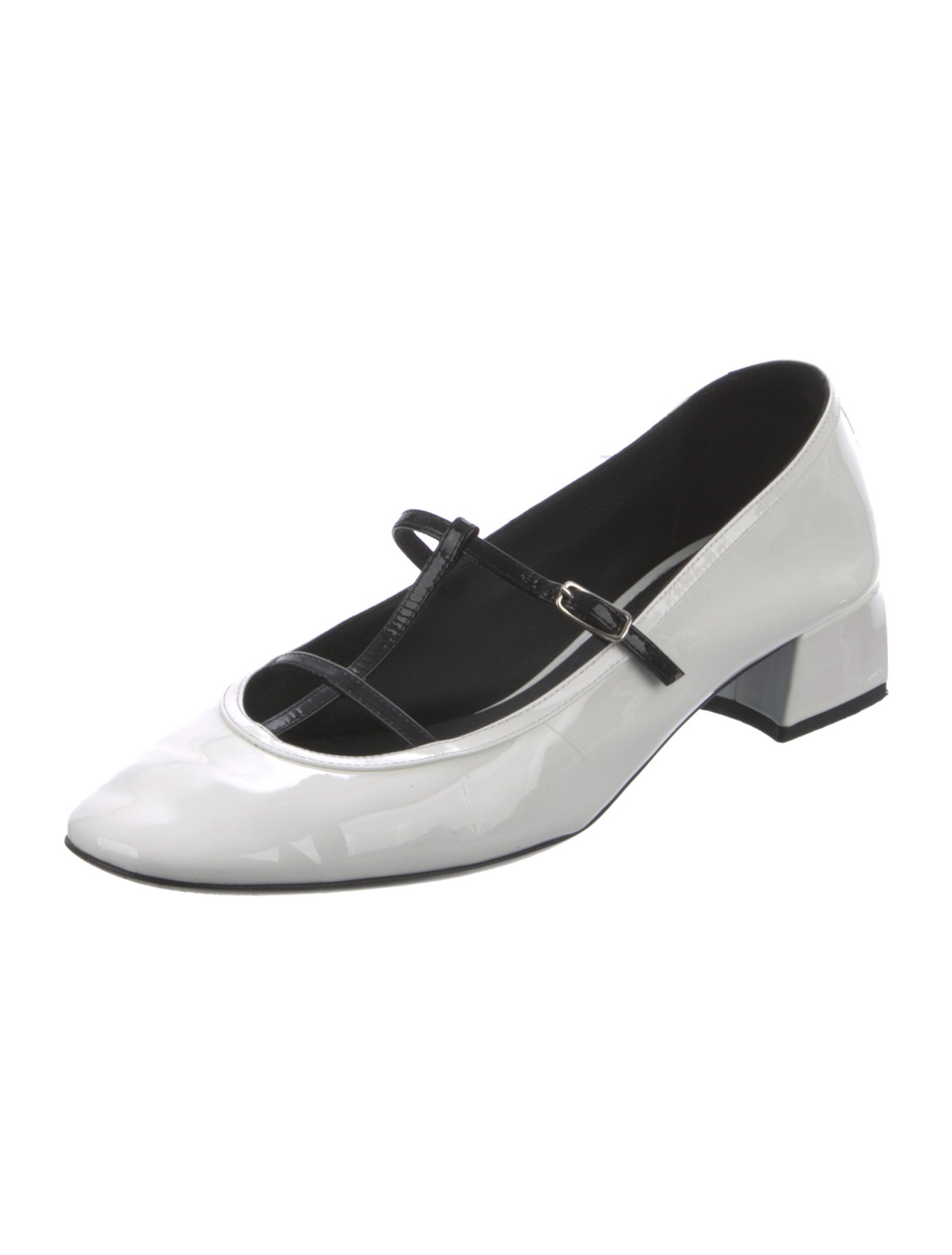 Khaite Patent Leather T-Strap Pumps
