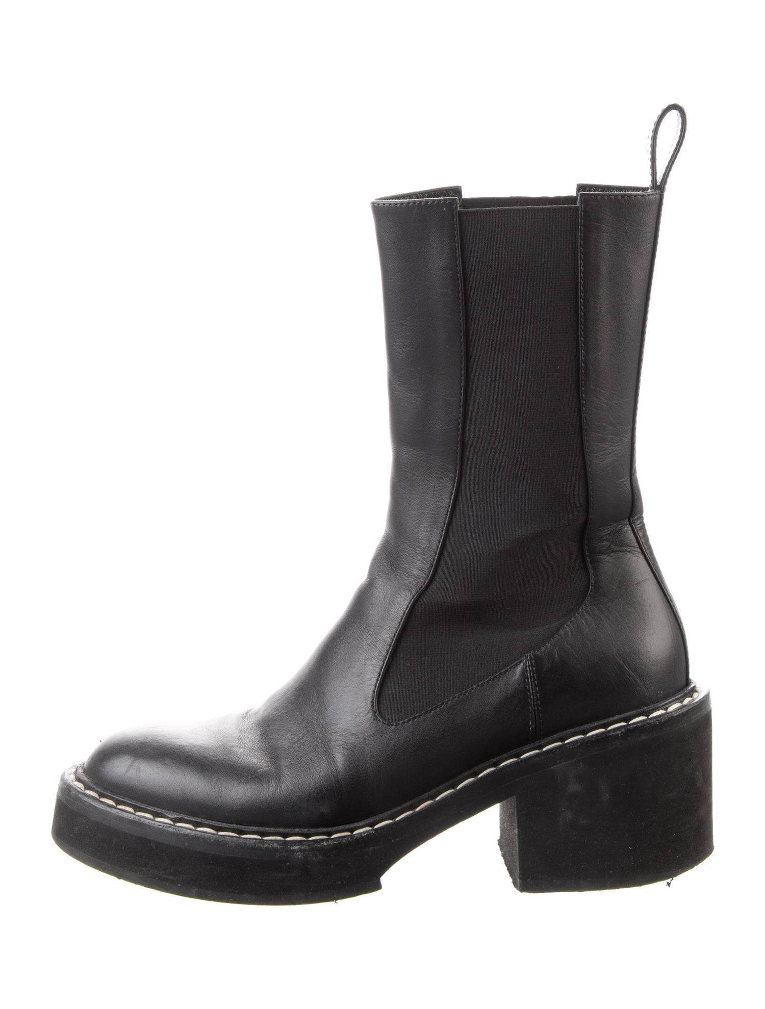 Khaite Leather Chelsea Boots