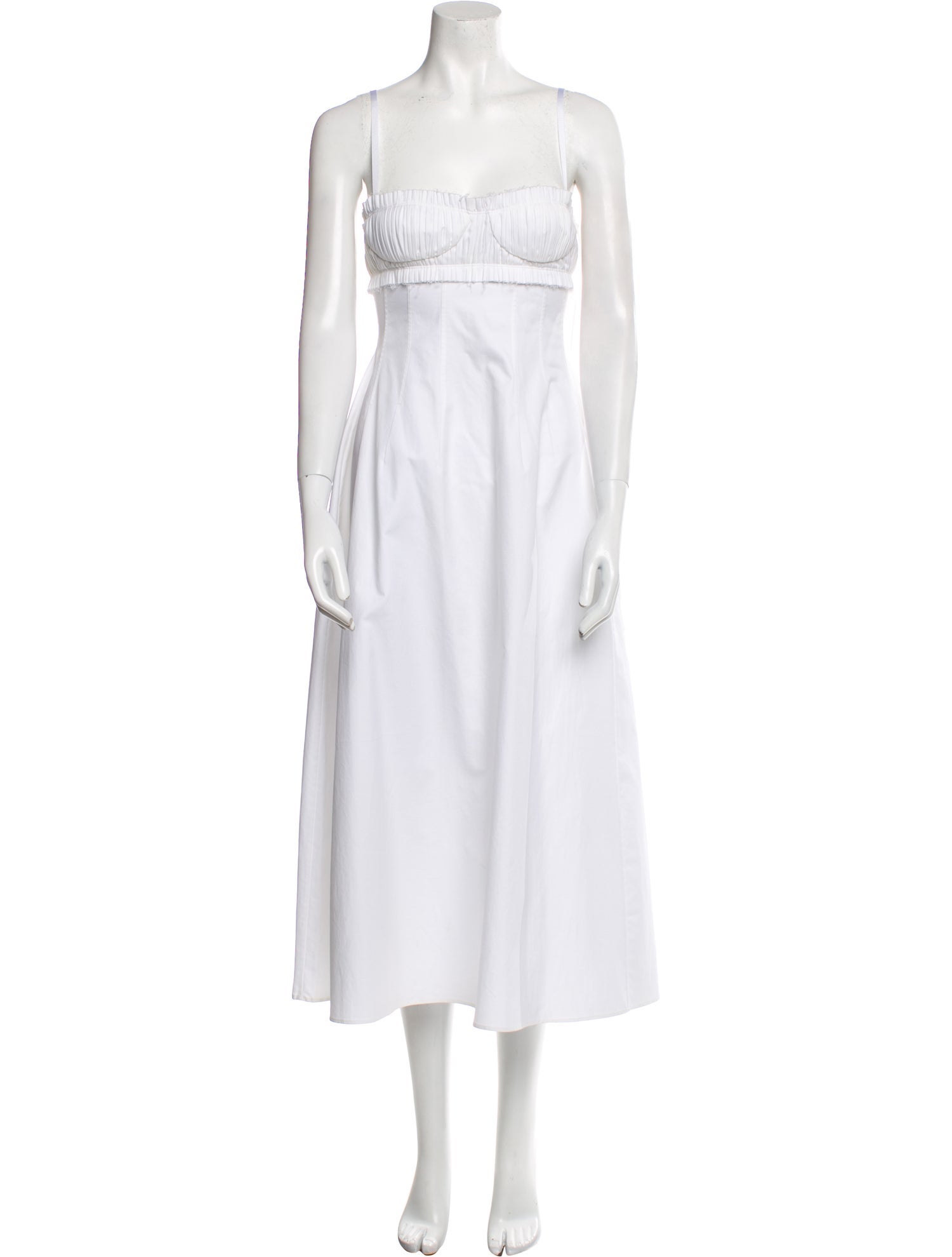 Khaite Square Neckline Midi Length Dress