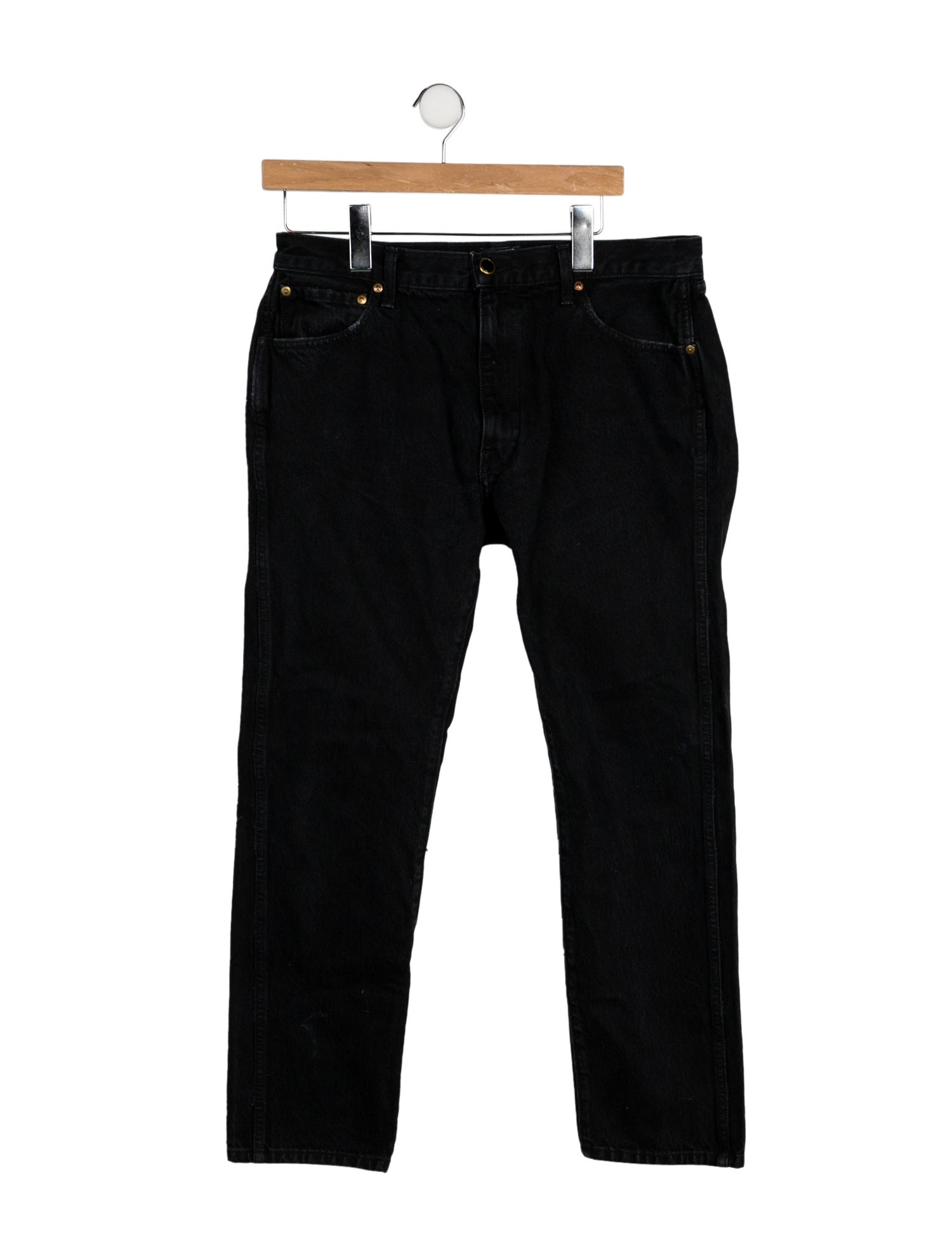 Khaite Mid-Rise Straight Leg Jeans