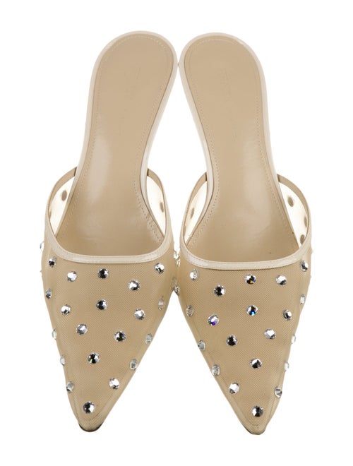 Khaite Mesh Crystal Embellishments Mules