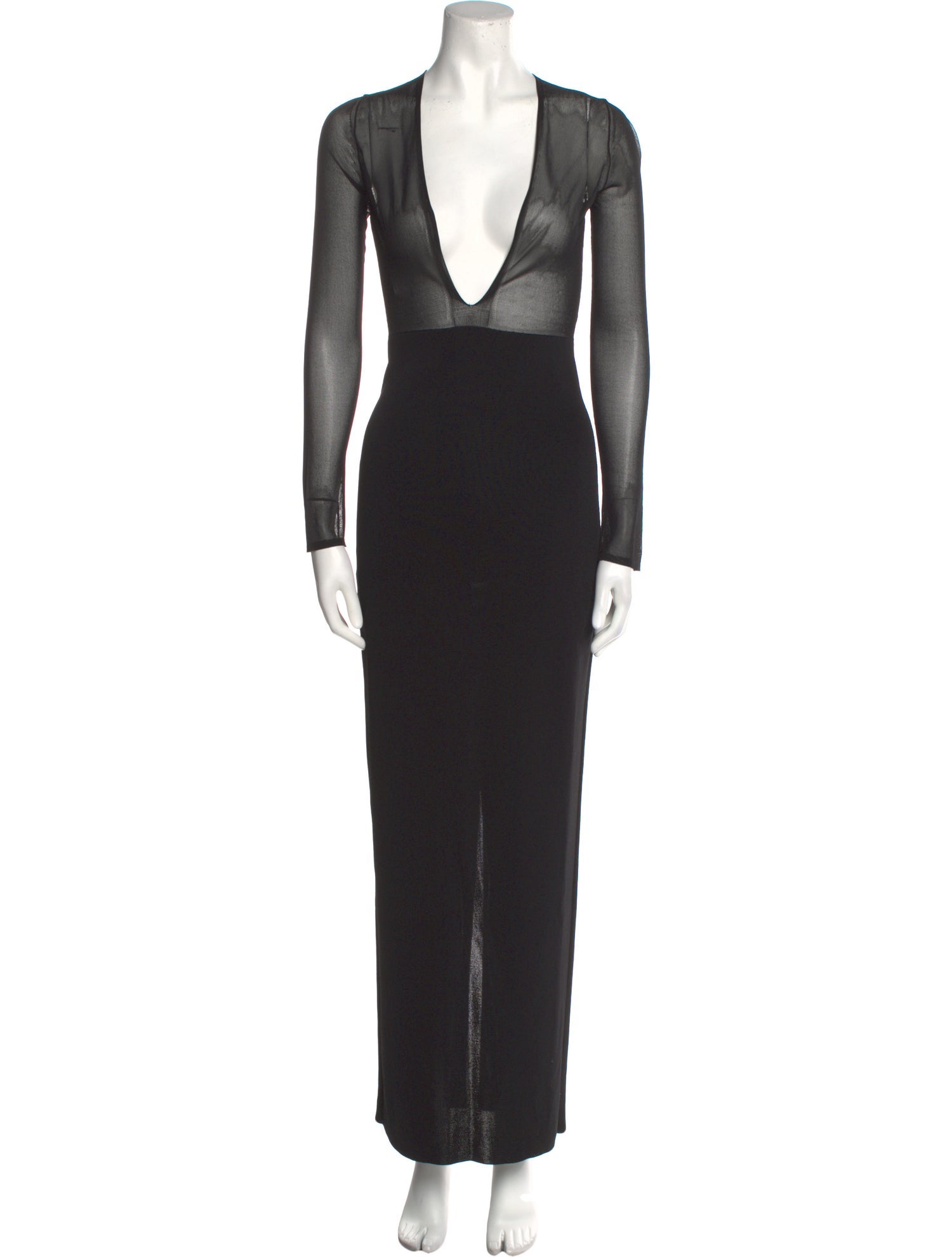 Khaite V-Neck Long Dress