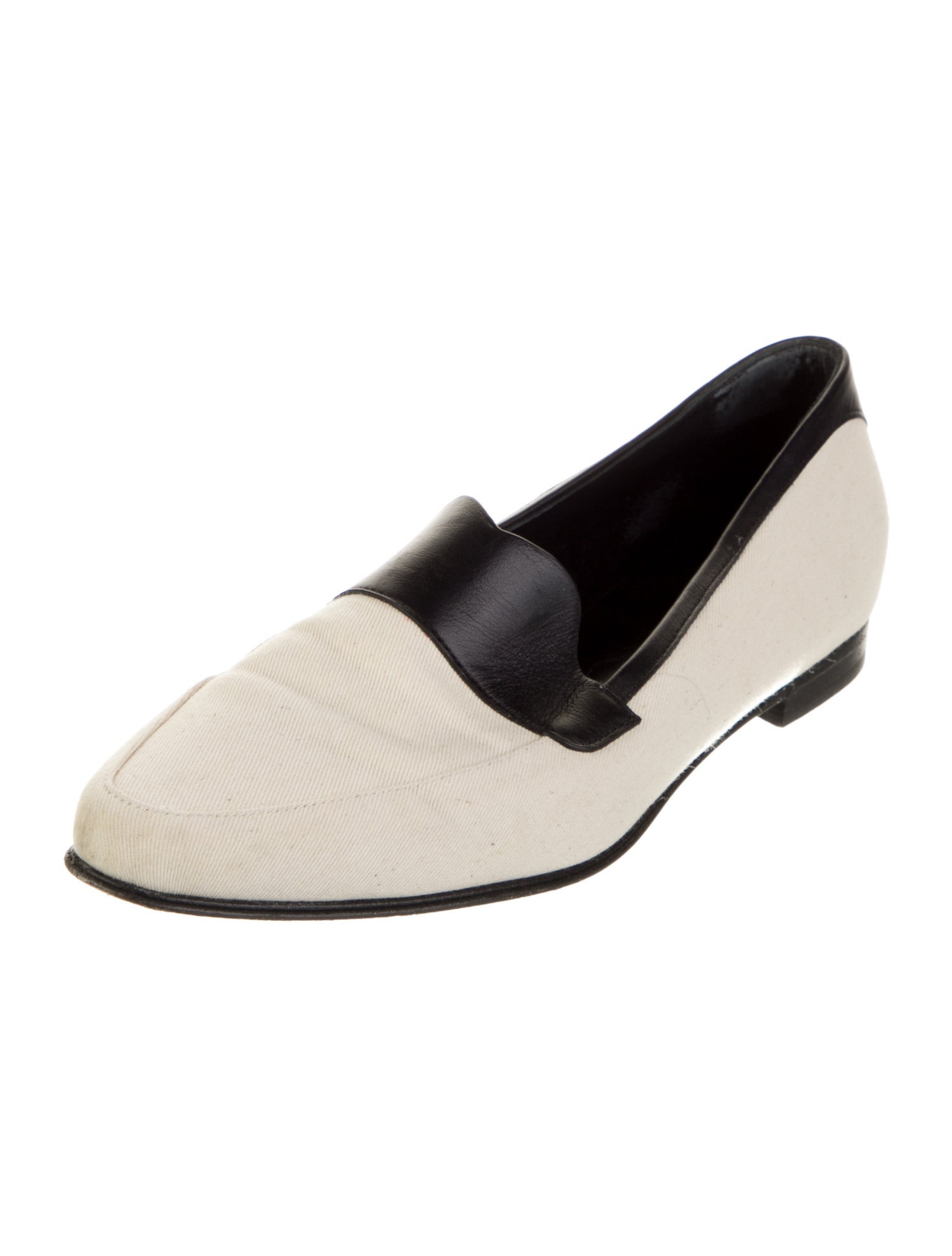 Khaite Canvas Colorblock Pattern Loafers