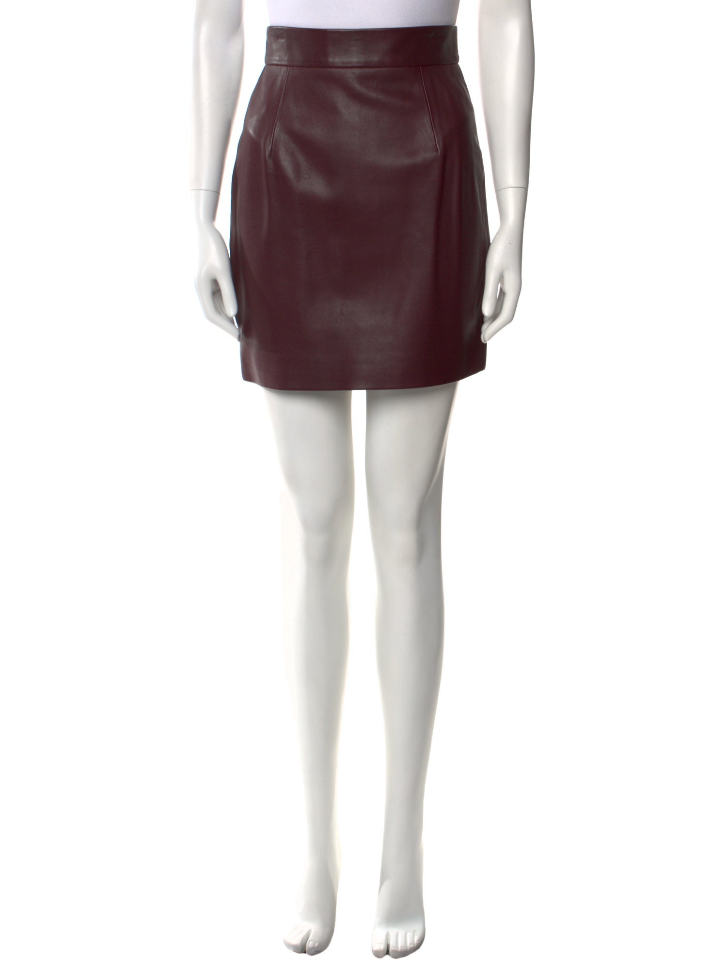 Khaite Leather Mini Skirt