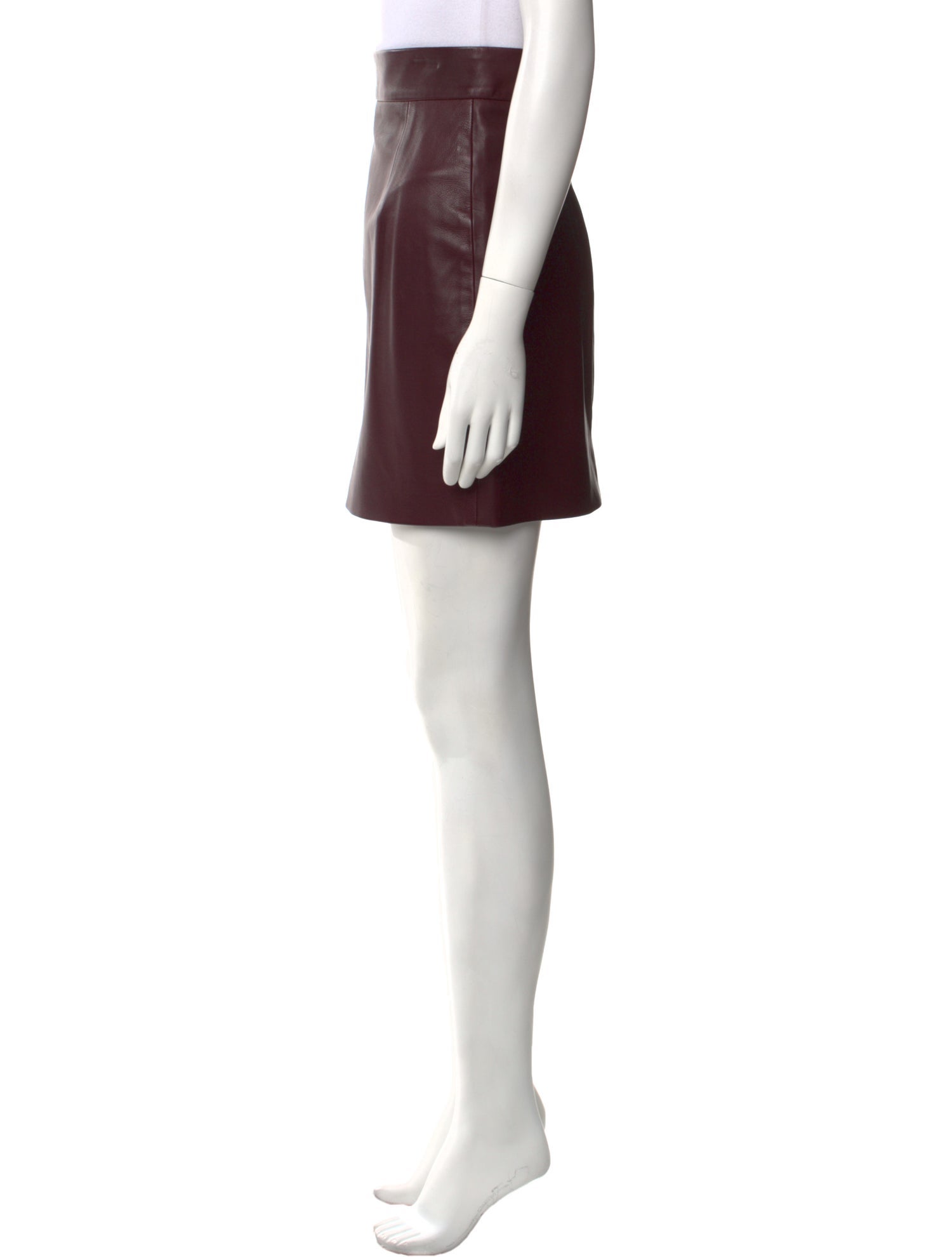 Khaite Leather Mini Skirt