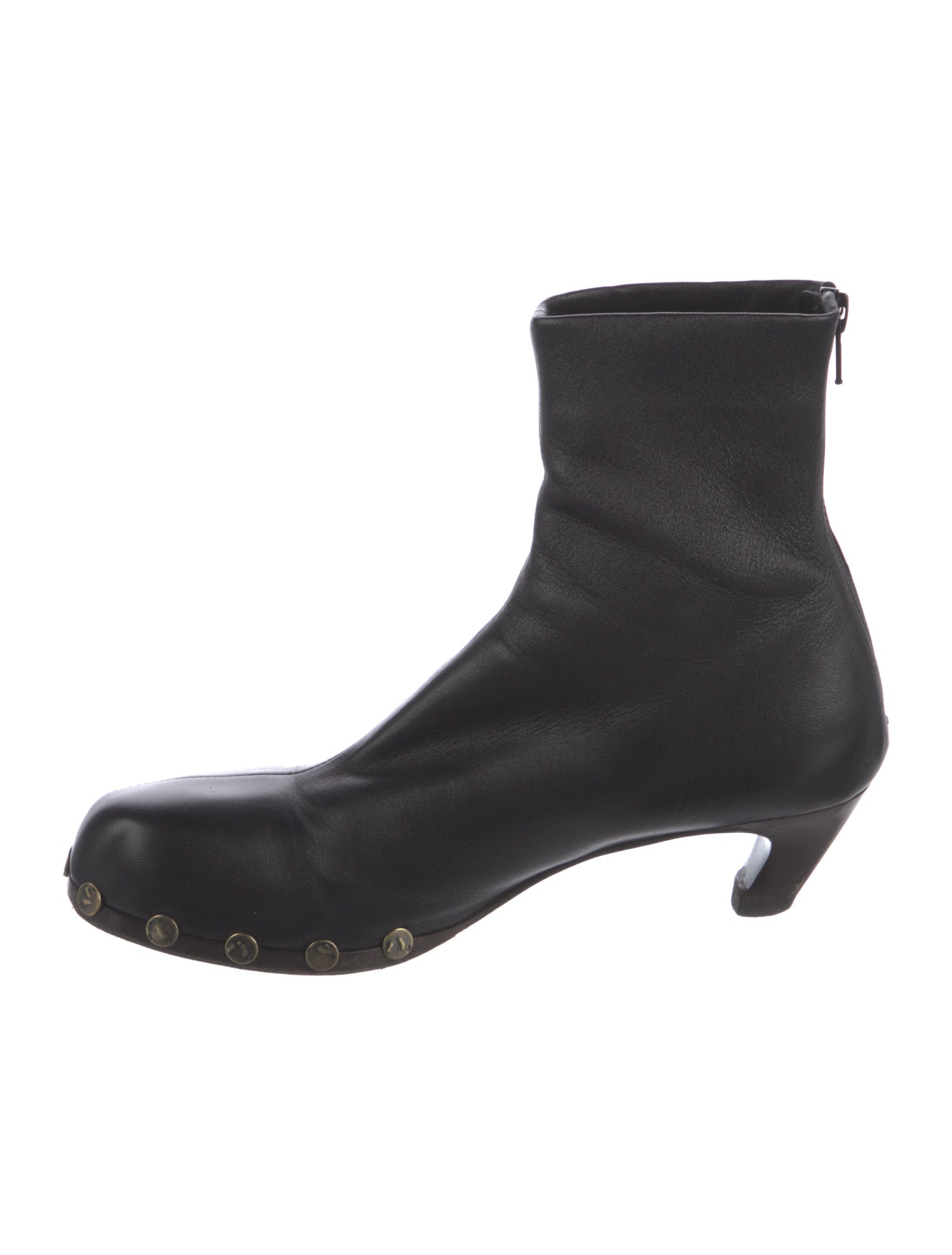 Khaite Leather Studded Accents Sock Boots