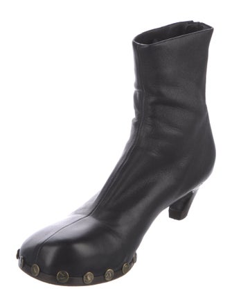 Khaite Leather Studded Accents Sock Boots