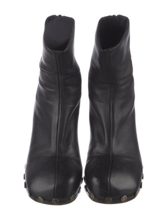 Khaite Leather Studded Accents Sock Boots