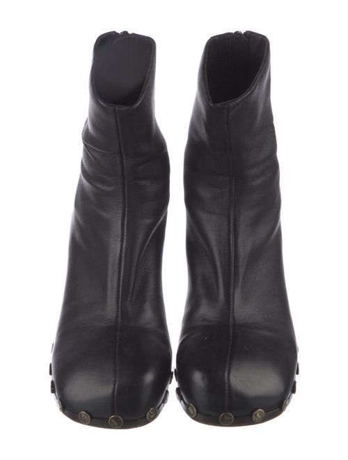 Khaite Leather Studded Accents Sock Boots