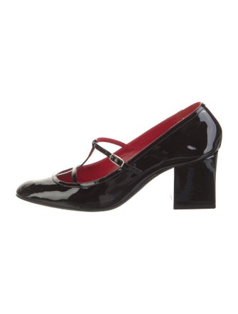 Khaite Patent Leather T-Strap Pumps
