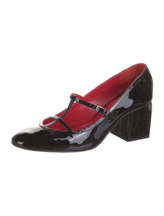 Khaite Patent Leather T-Strap Pumps