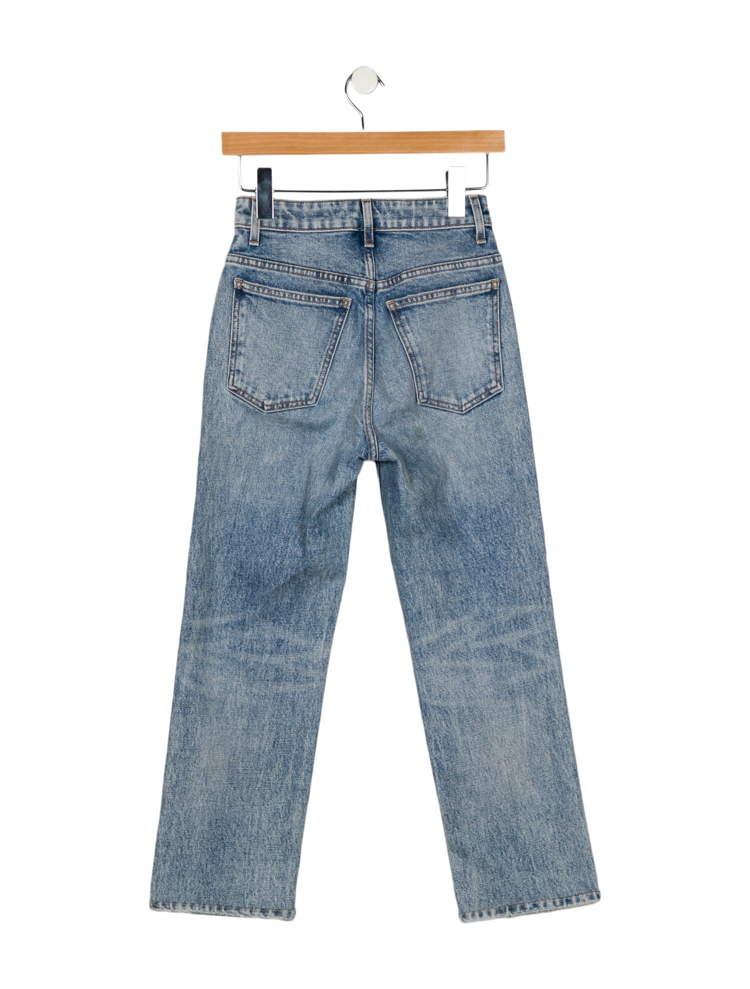 Khaite Mid-Rise Straight Leg Jeans