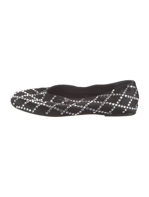Khaite Satin Crystal Embellishments Ballet Flats
