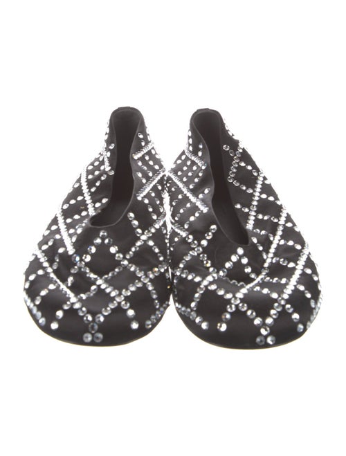 Khaite Satin Crystal Embellishments Ballet Flats