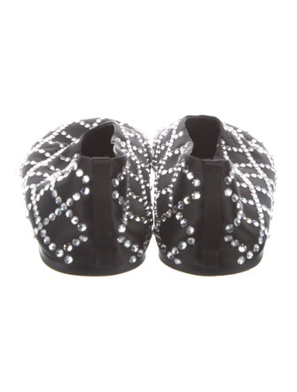 Khaite Satin Crystal Embellishments Ballet Flats