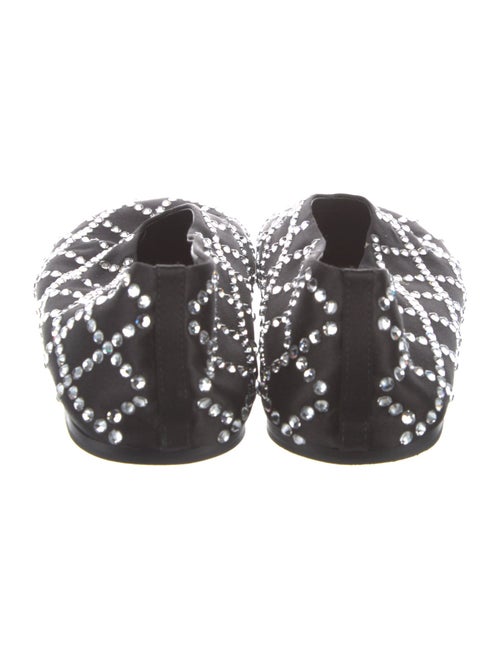 Khaite Satin Crystal Embellishments Ballet Flats