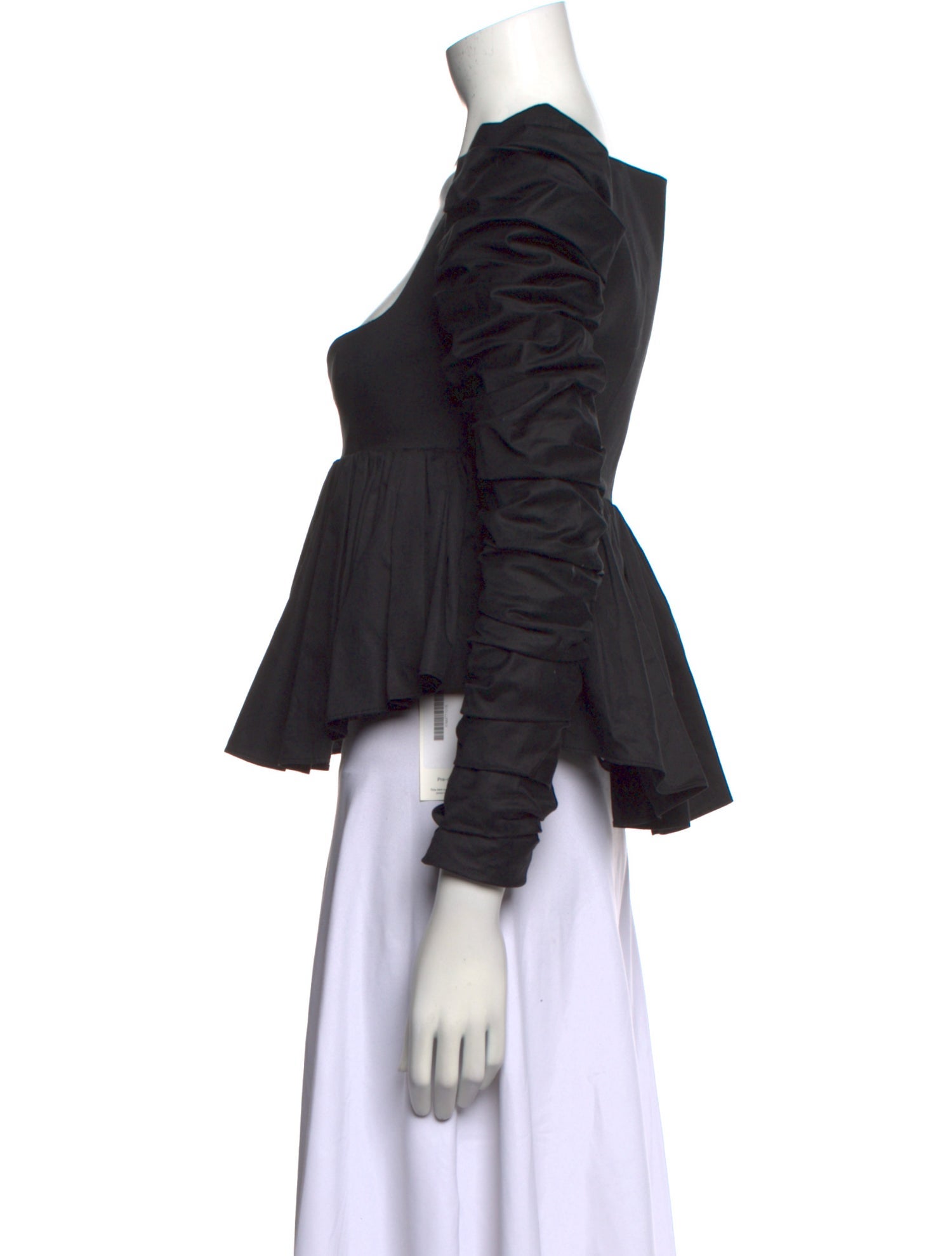 Khaite Square Neckline Long Sleeve Crop Top