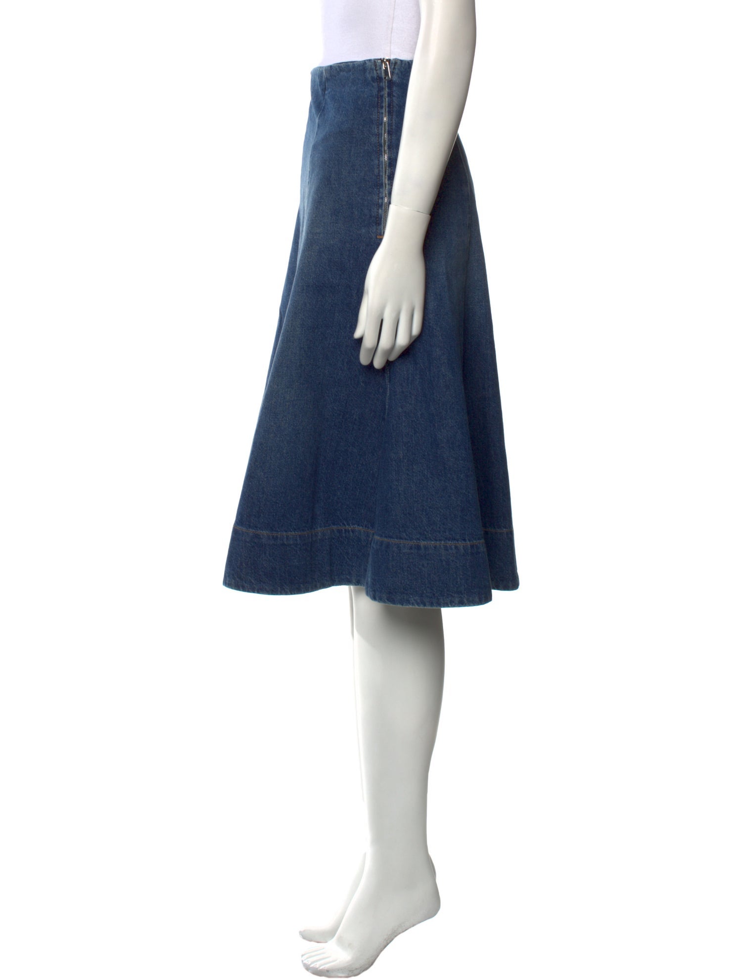 Khaite Pleated Accents Knee-Length Skirt