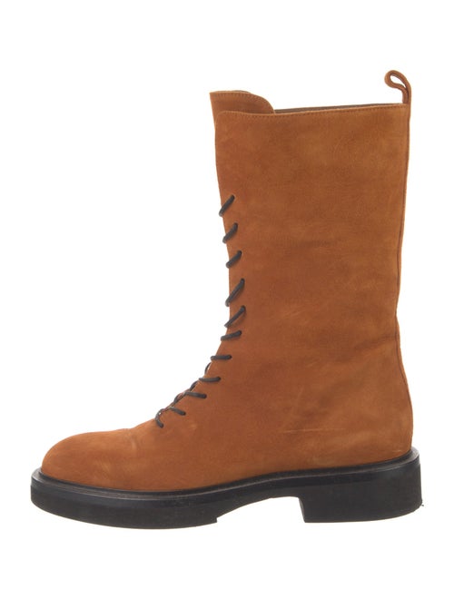 Khaite Suede Combat Boots