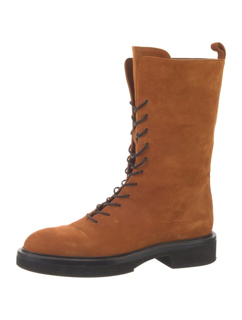 Khaite Suede Combat Boots