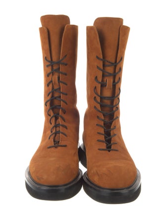Khaite Suede Combat Boots
