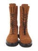 Khaite Suede Combat Boots