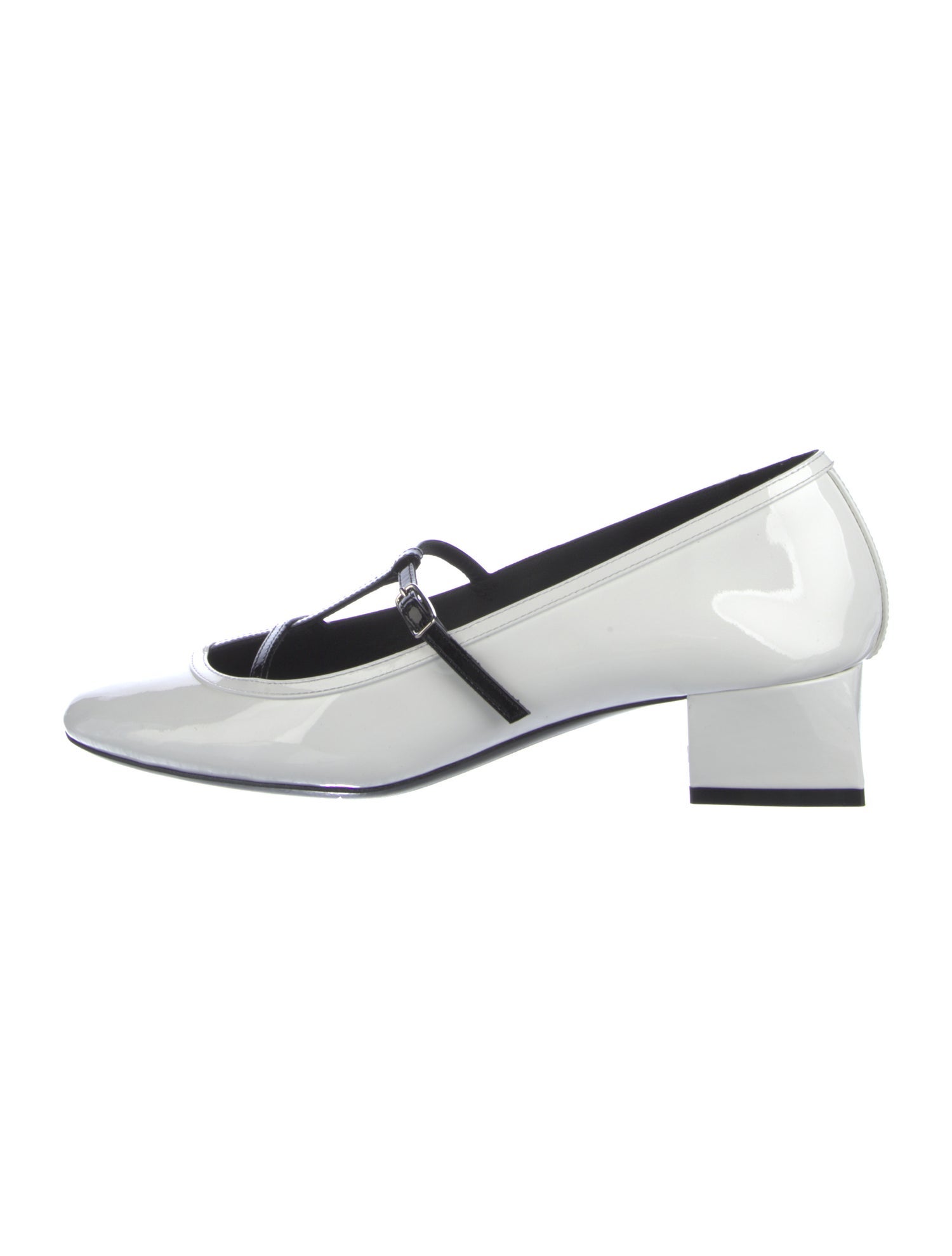 Khaite Patent Leather T-Strap Pumps