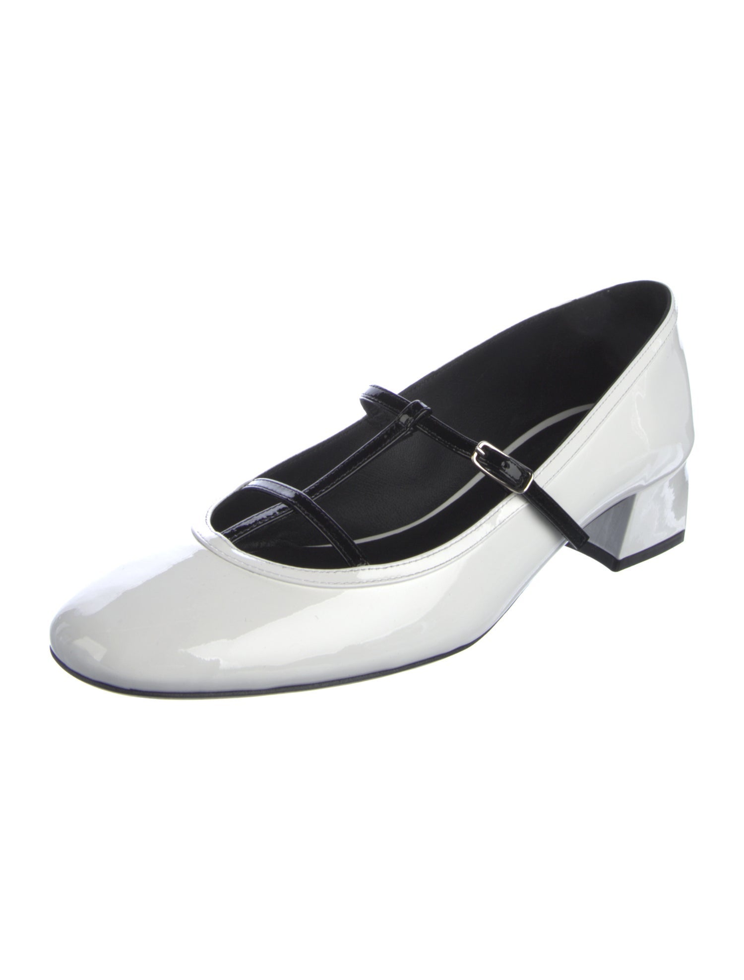 Khaite Patent Leather T-Strap Pumps