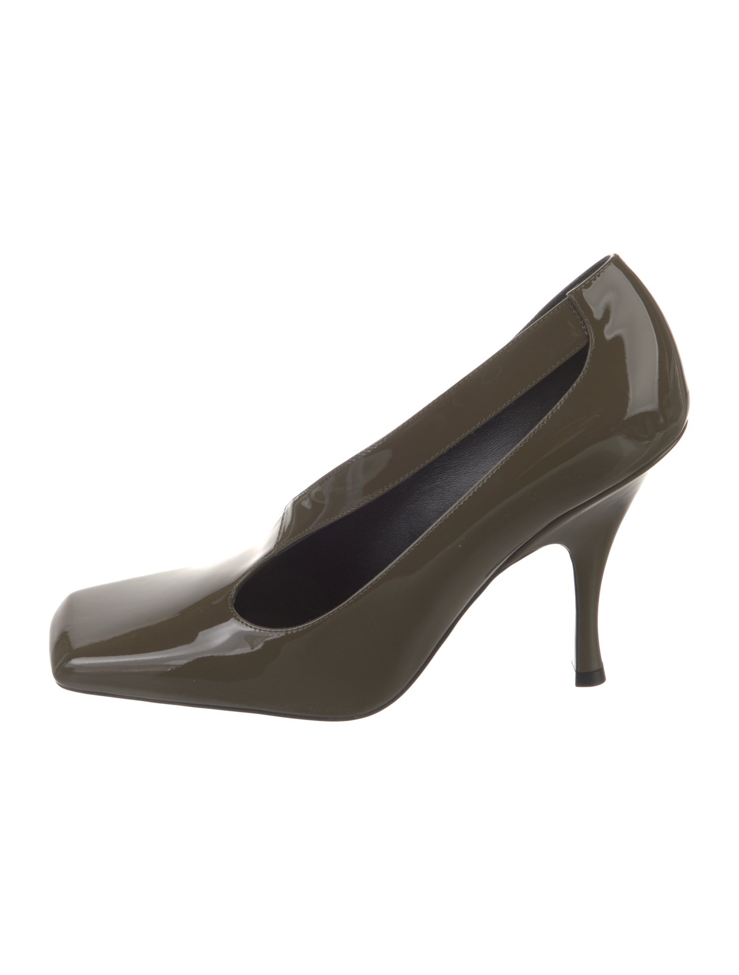 Khaite Patent Leather Keyhole Accent Pumps