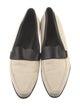 Khaite Canvas Leather Trim Embellishment Loafers
