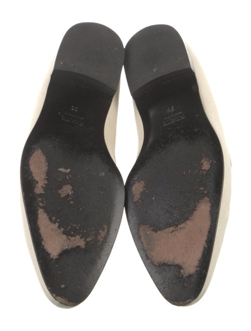 Khaite Canvas Leather Trim Embellishment Loafers