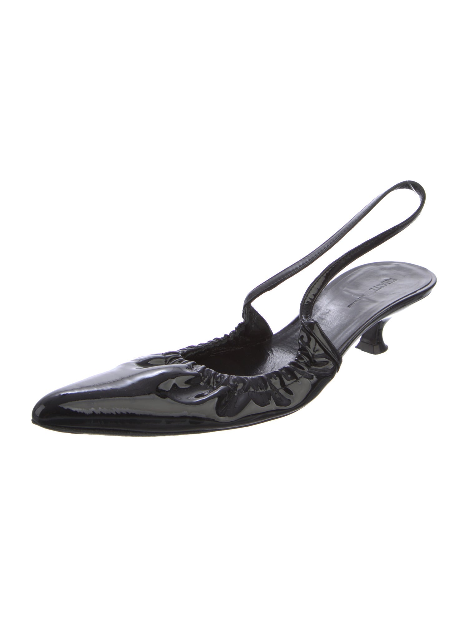 Khaite Patent Leather Slingback Pumps
