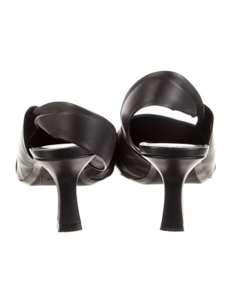 Khaite Leather Pleated Accents Slingback Pumps