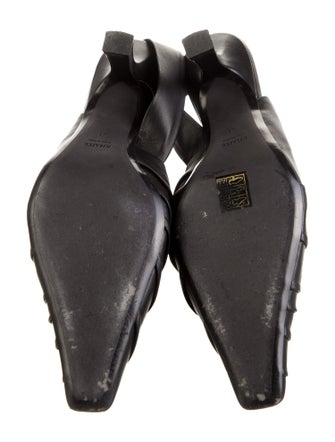 Khaite Leather Pleated Accents Slingback Pumps