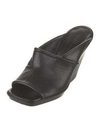 Khaite Leather Slides