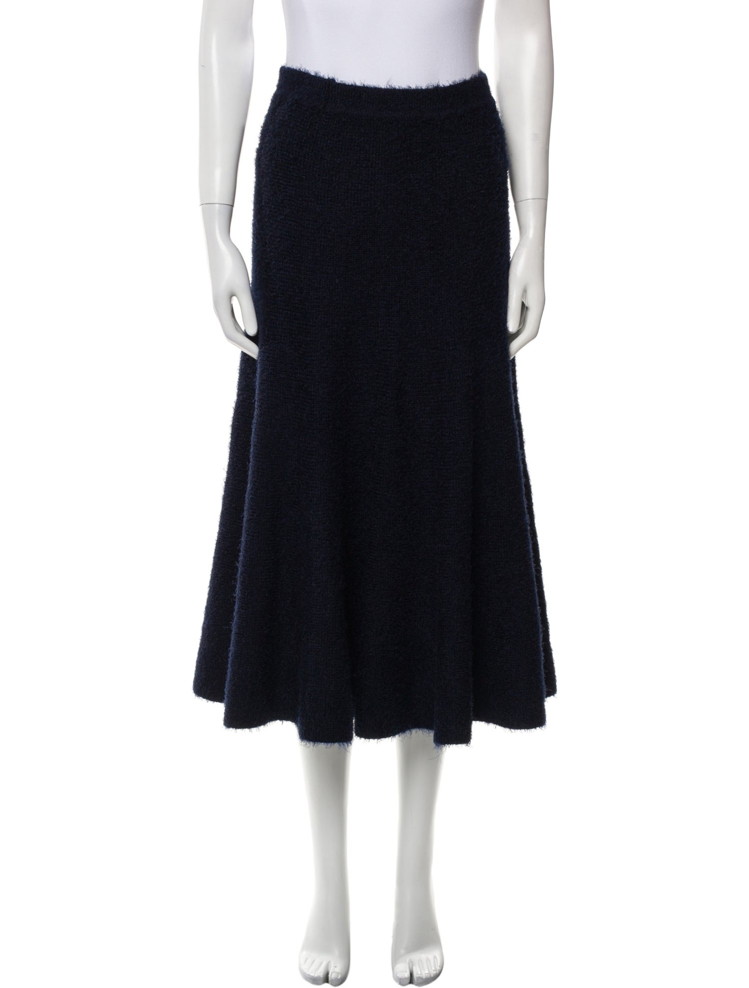 Khaite Silk Midi Length Skirt