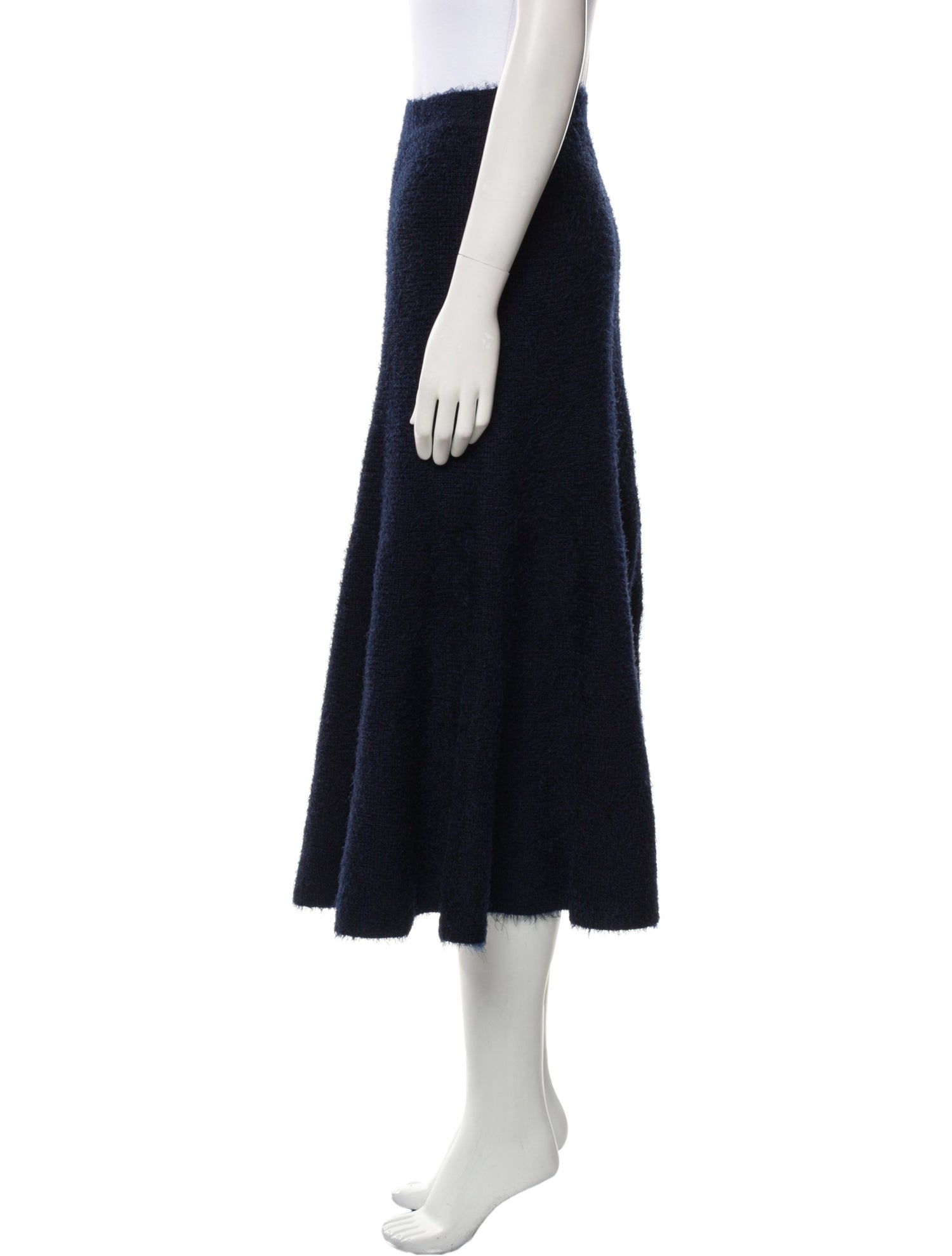 Khaite Silk Midi Length Skirt